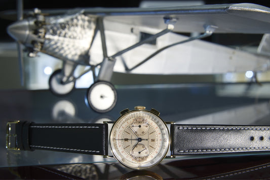 Longines 18ct gold flyback chronograph with caliber 13ZN (1940) - 2