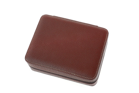 ZIP-pouch storage | transport 4 watches | brown PU