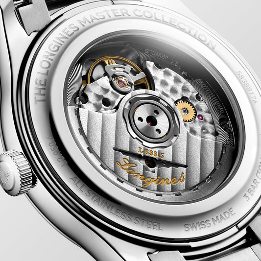 פלדת אל-חלד / חוגה כחול בגימור "barleycorn" - 4