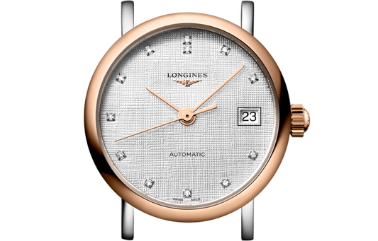 פלדת אל-חלד וזהב ורוד 18 קראט cap 200 / חוגה כסוף מפוספס - 6
