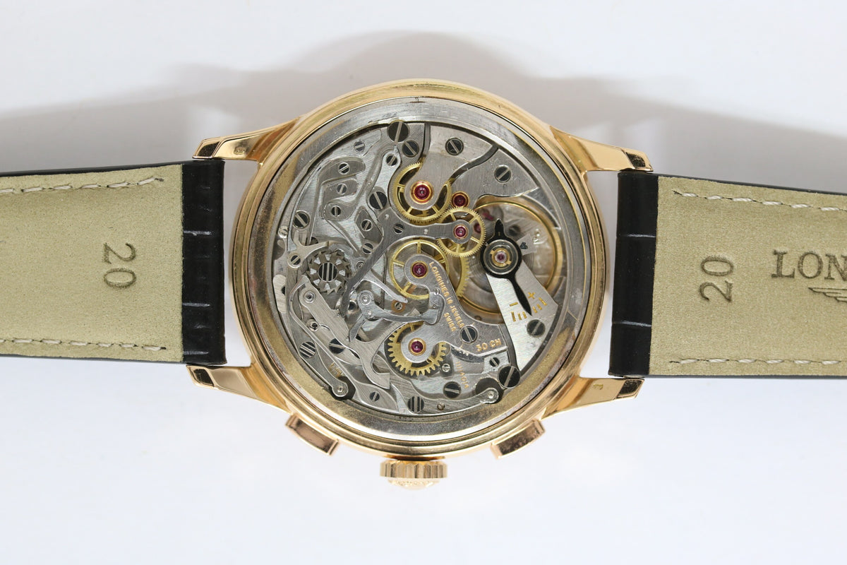Longines Flyback-Chronograph 30CH in rose gold (1961) - 7