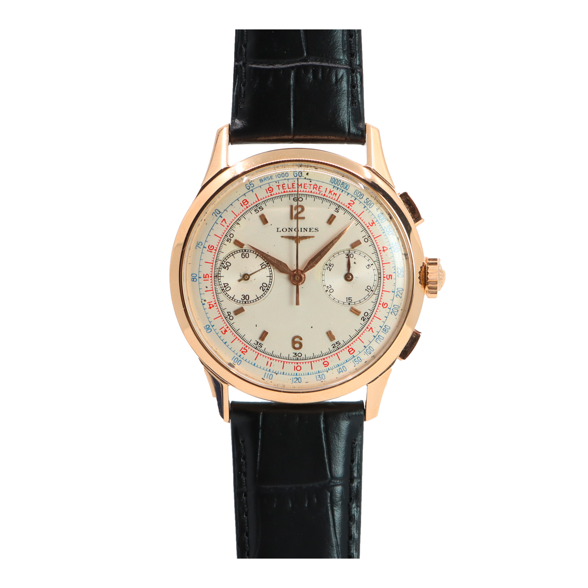 Longines Flyback-Chronograph 30CH in rose gold (1961) - 8