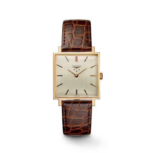 Longines SQUARE-SHAPED WATCH IN 18CT ROSE GOLD (1964)
