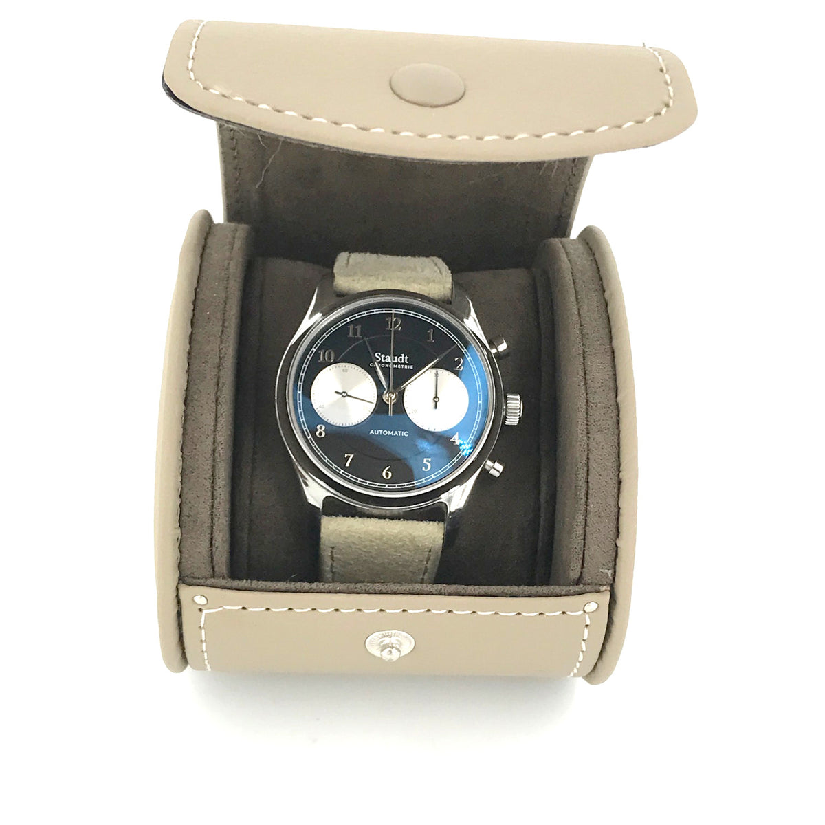 Oval transport pouch for 1 watch (classic-size) ETOUPE synthetic leather
