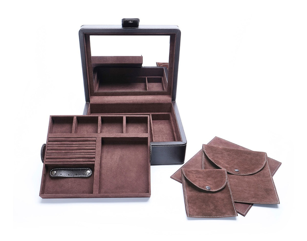 Jewelry box for Ladies - medium - Chocolate brown
