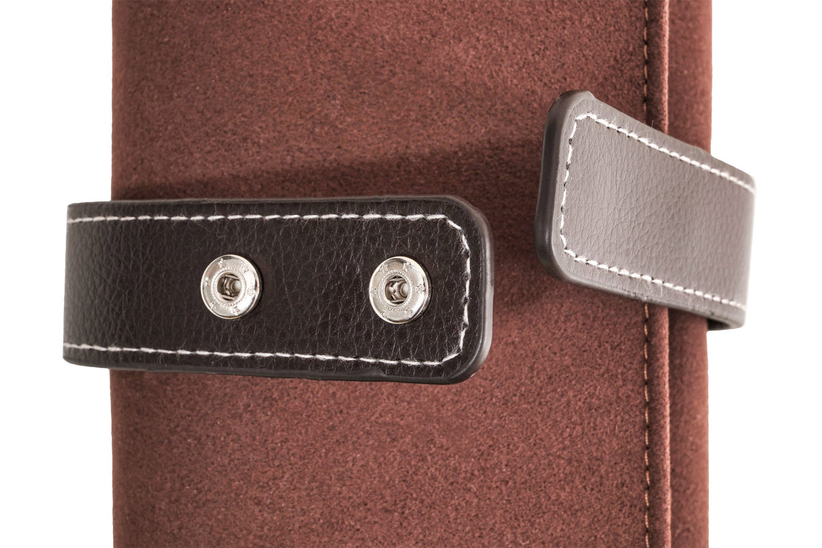 Jewelry travel roll | chocolate brown