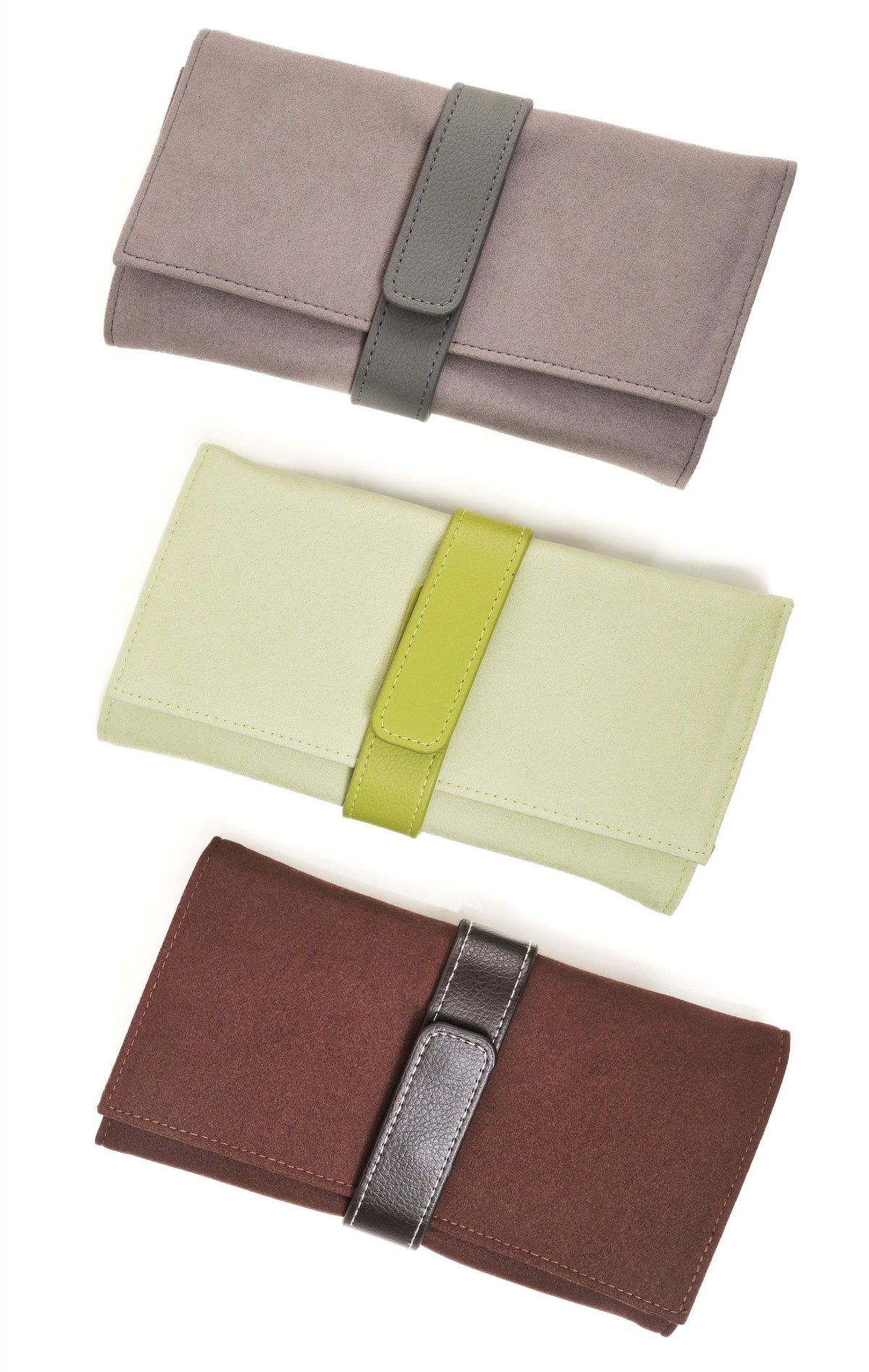 Jewelry travel roll | chocolate brown