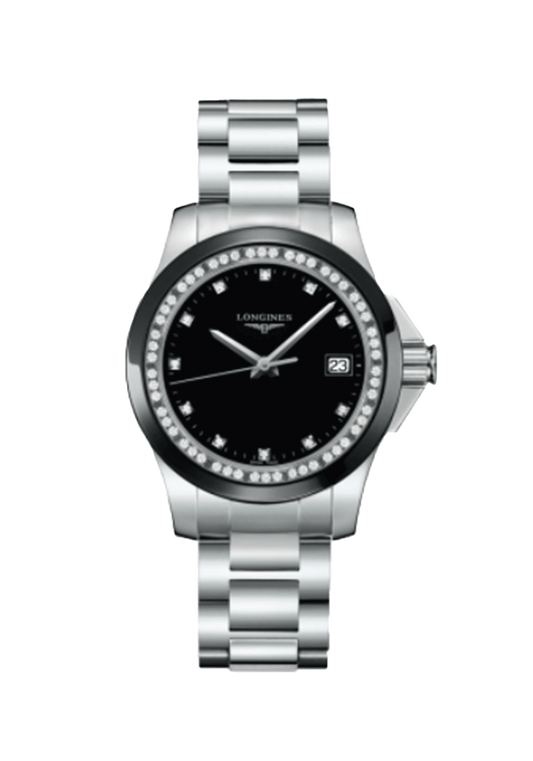 Longines Conquest 35mm Quartz Ceramic Diamond