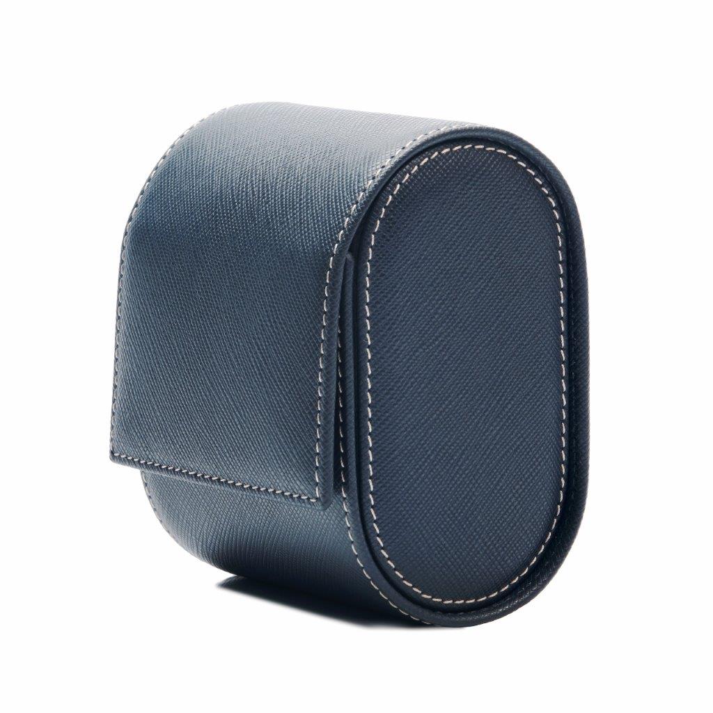 Watch-Pouch in genuine Saffinao calf leather, chocolate brown