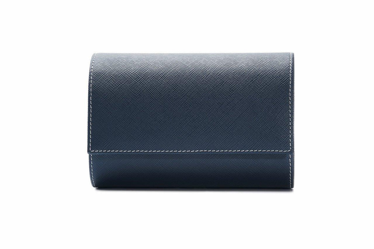 DOUBLE Watch-Pouch, calf leather, dark blue saffiano