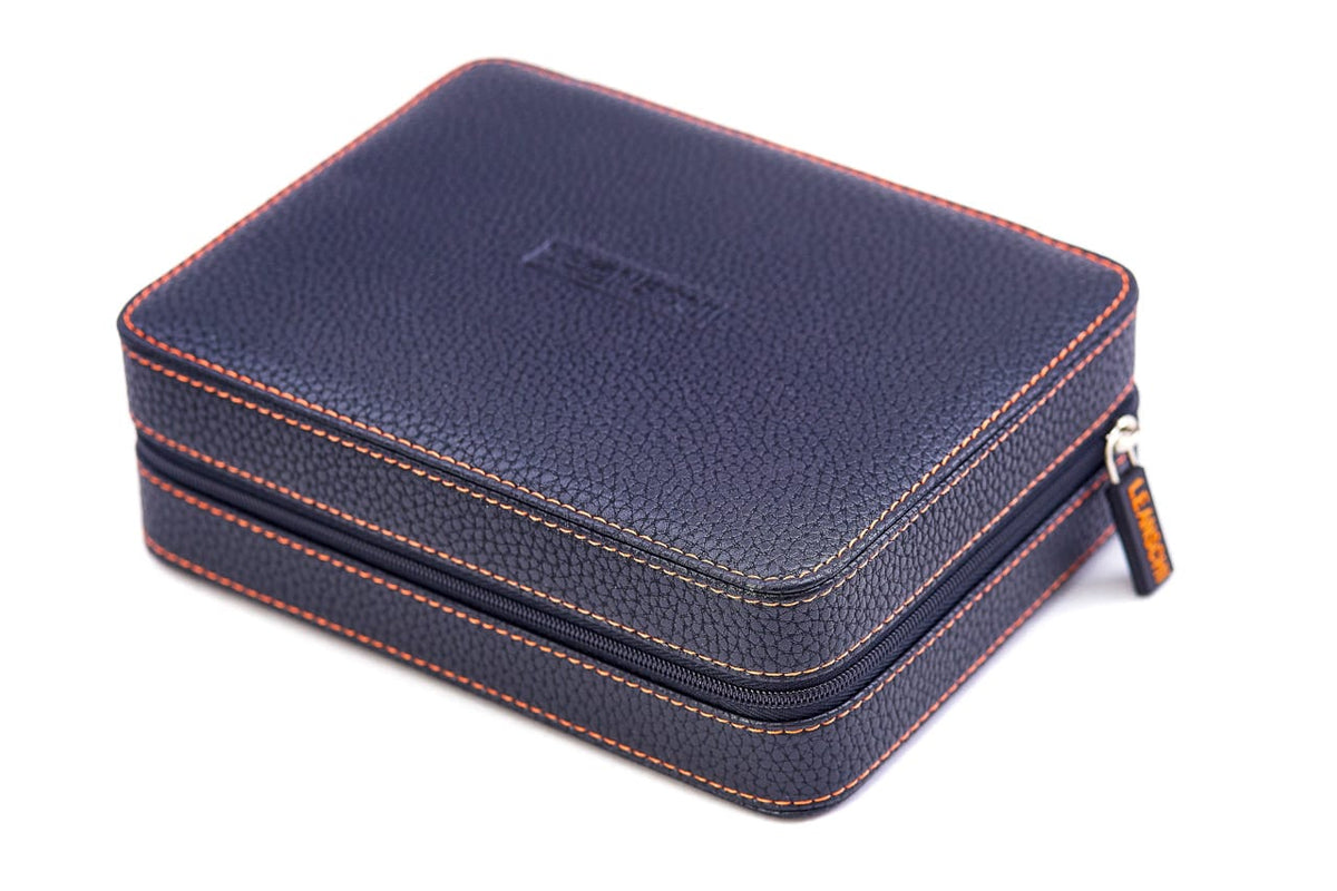 ZIP-pouch storage | transport 4 watches | Black PU