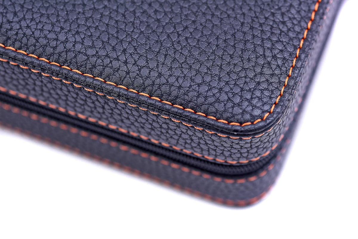 ZIP-pouch storage | transport 4 watches | Black PU