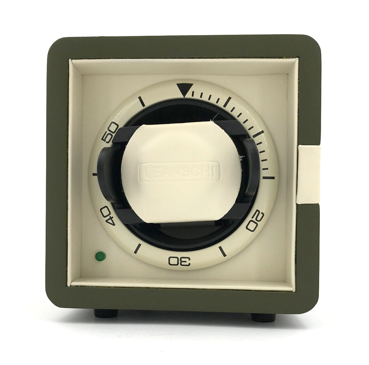 Single watchwinder | KHAKI-GREEN MATT & CREAM
