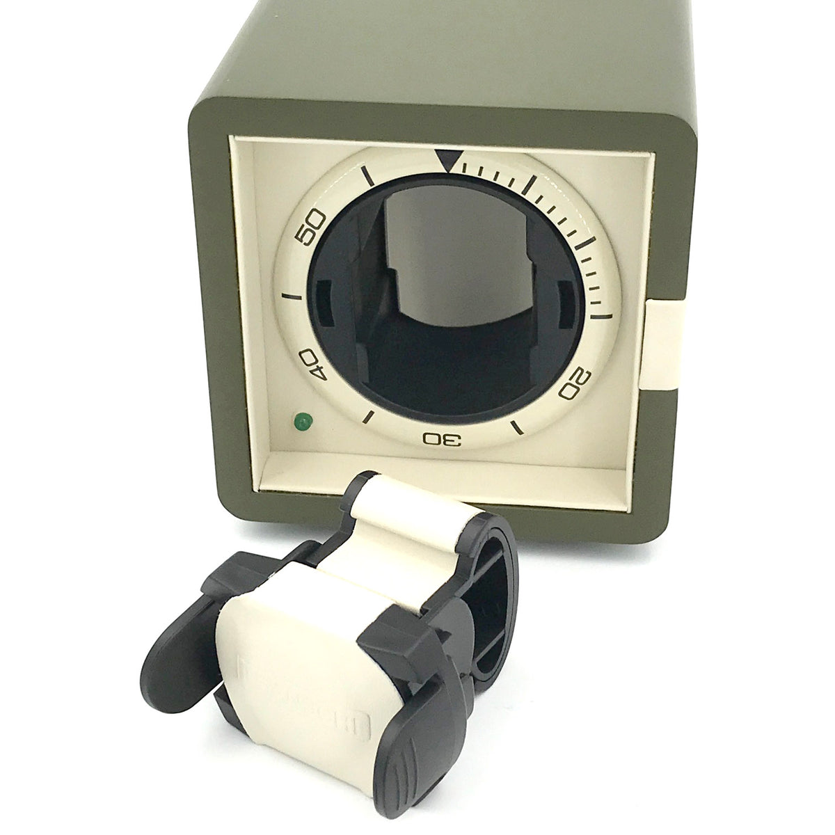 Single watchwinder | KHAKI-GREEN MATT & CREAM