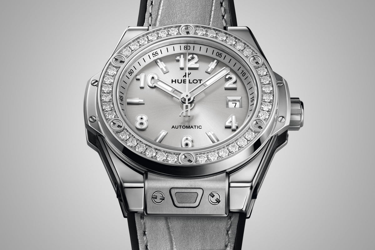 Big Bang One Click Monochrome Steel Diamonds 33 mm